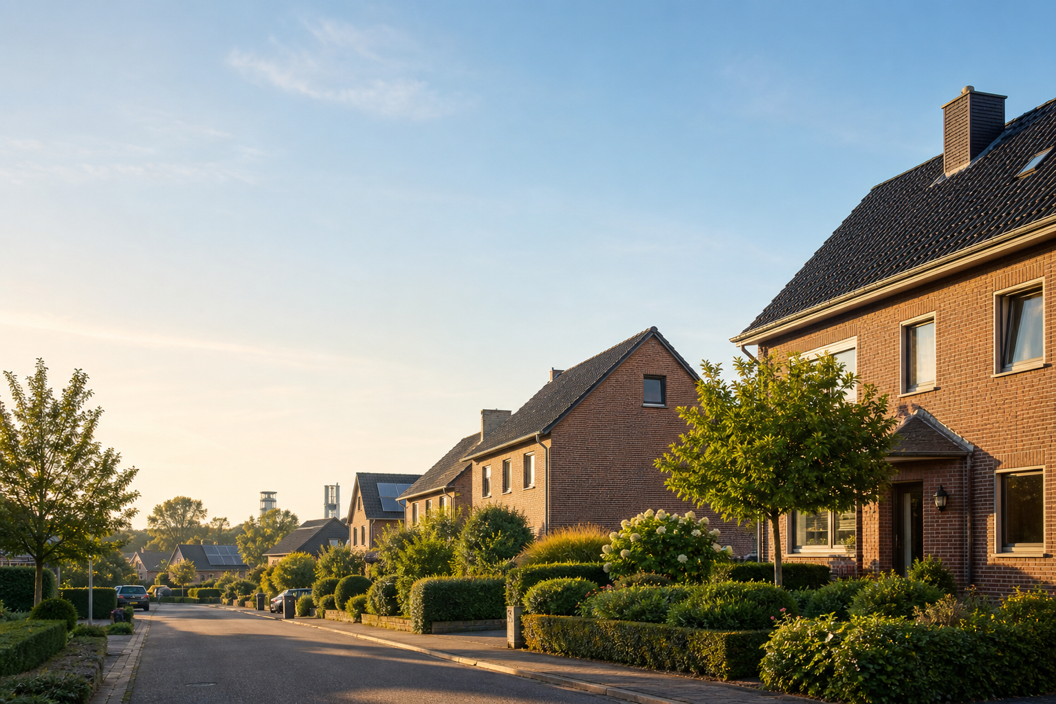 Wohnhaus in grüner Umgebung als Sinnbild für Wohneigentum in Hückelhoven